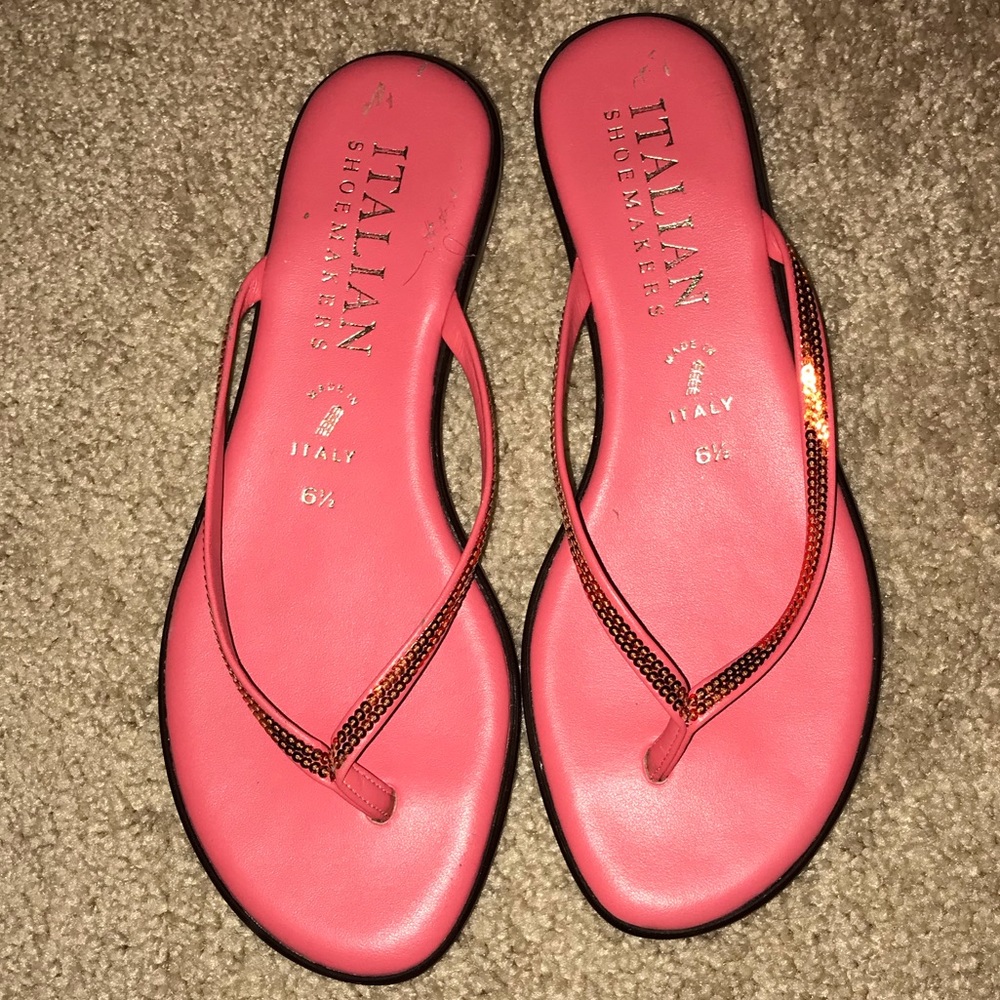 Italian Shoemakes sequin strap flip flop